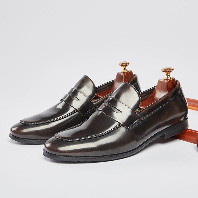 Benson | Classic High-Gloss Black Loafers for men