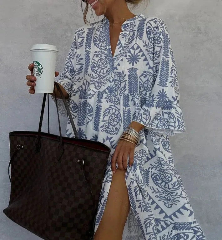 Savannah | Women’s Printed Long Sleeve Mini Dress