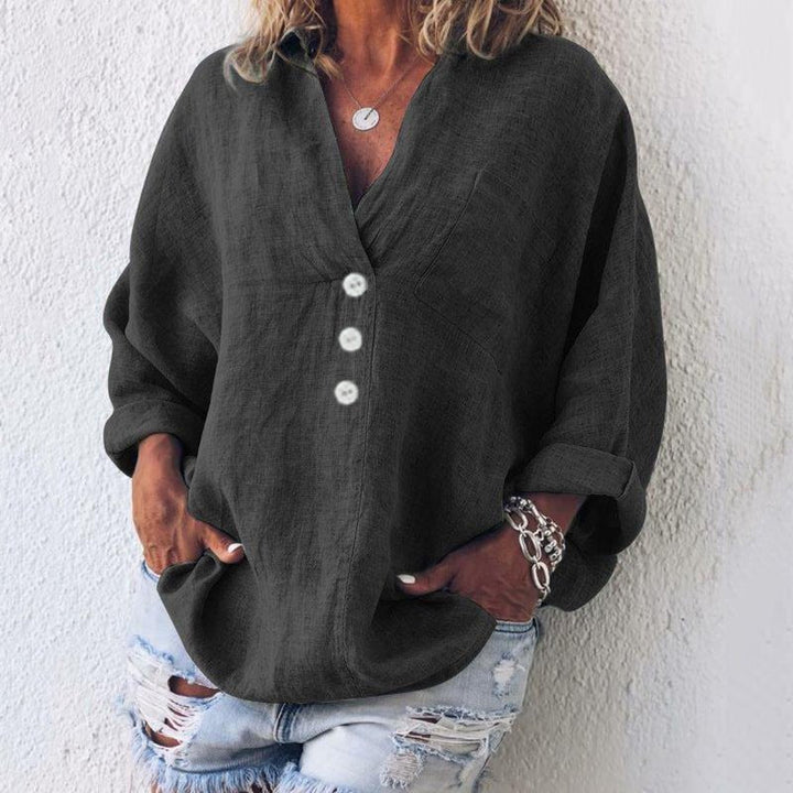 Celeste | Women’s Oversized V-Neck Blouse