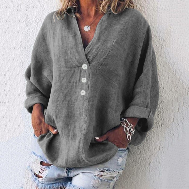 Celeste | Women’s Oversized V-Neck Blouse
