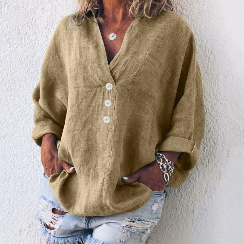 Celeste | Women’s Oversized V-Neck Blouse