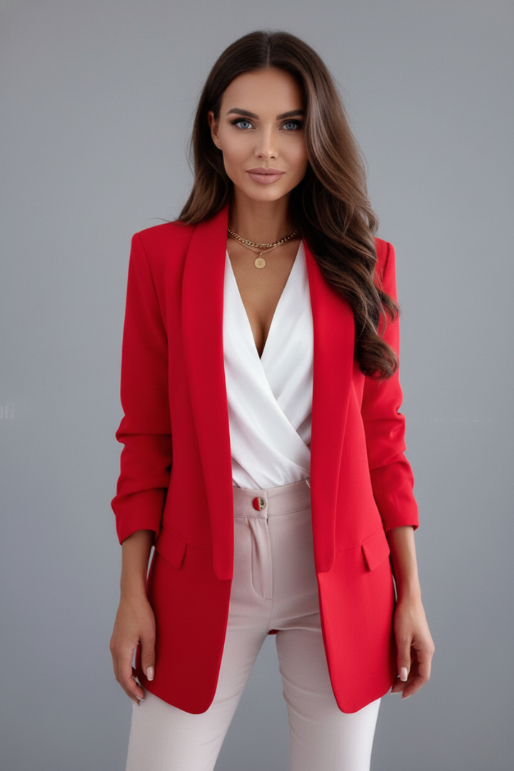 Mary | Moderner Taillierter Blazer mit Wickelkragen