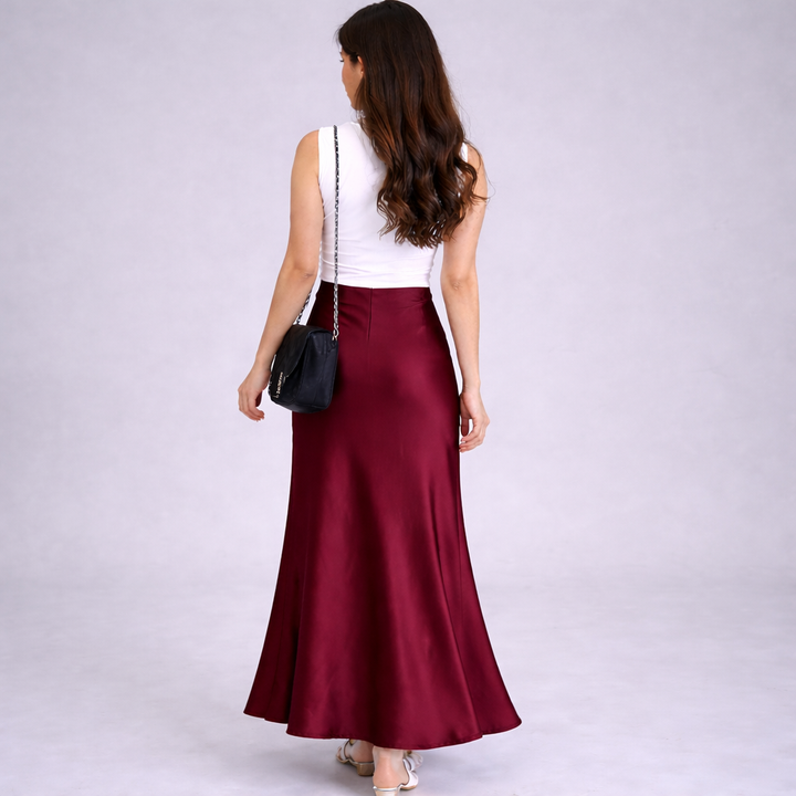 Craftsmiley Premium Satin Maxi Skirt