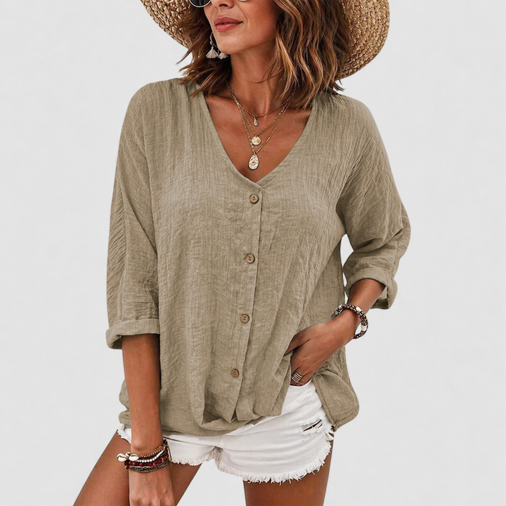 Eliana | Women’s Linen Summer Blouse