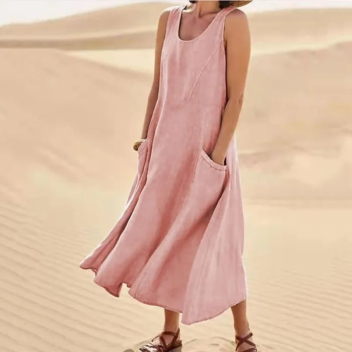 Natasha | Elegantes &amp; legeres Leinenkleid