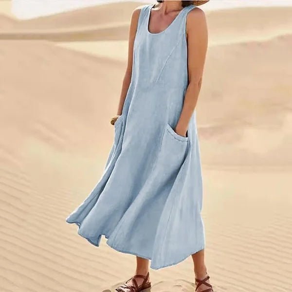 Natasha | Elegantes &amp; legeres Leinenkleid