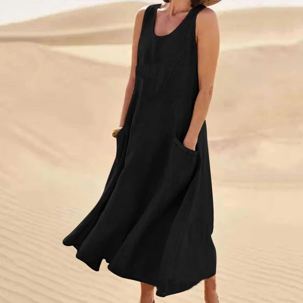 Natasha | Elegantes &amp; legeres Leinenkleid
