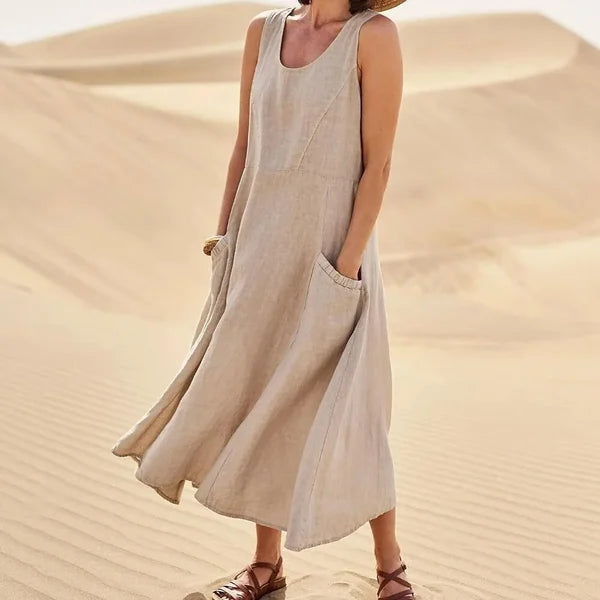 Natasha | Elegantes &amp; legeres Leinenkleid