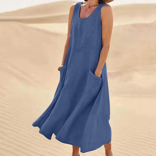Natasha | Elegantes &amp; legeres Leinenkleid