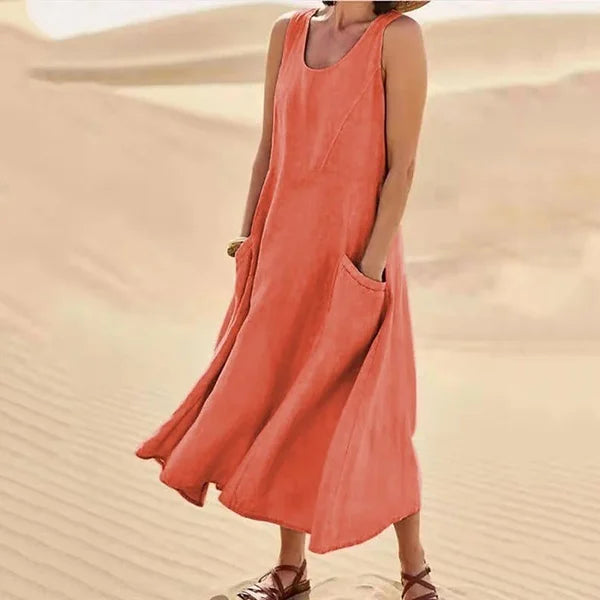 Natasha | Elegantes &amp; legeres Leinenkleid