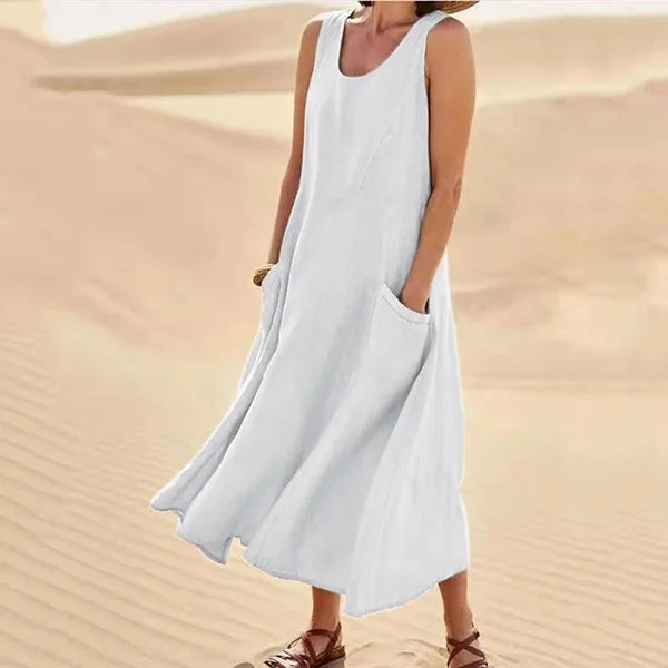 Natasha | Elegantes &amp; legeres Leinenkleid