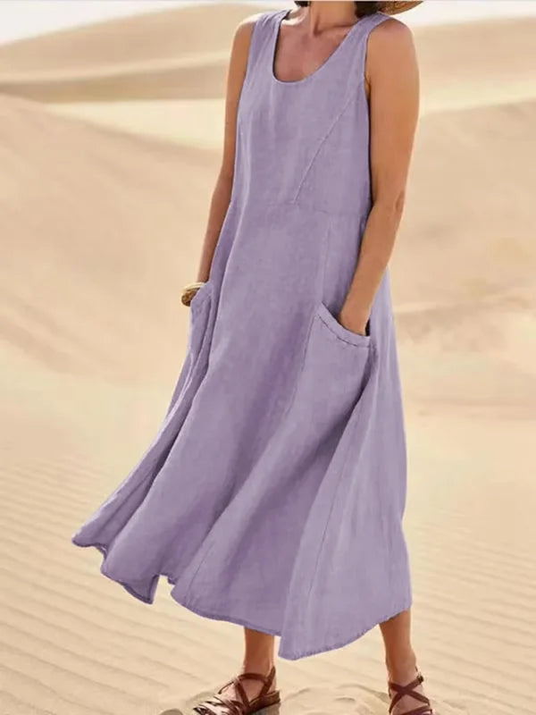 Natasha | Elegantes &amp; legeres Leinenkleid