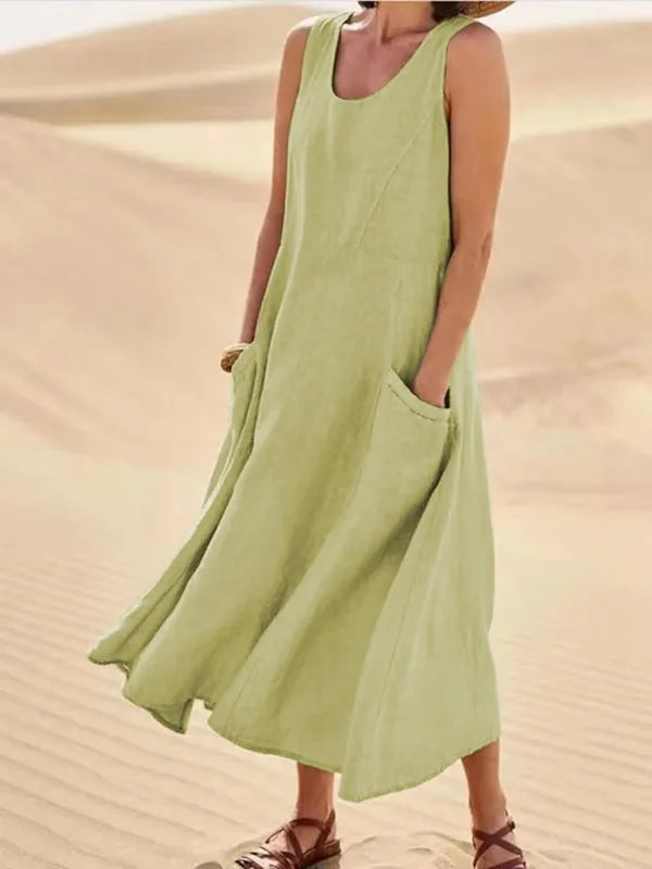 Natasha | Elegantes &amp; legeres Leinenkleid