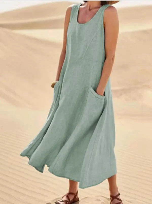 Natasha | Elegantes &amp; legeres Leinenkleid