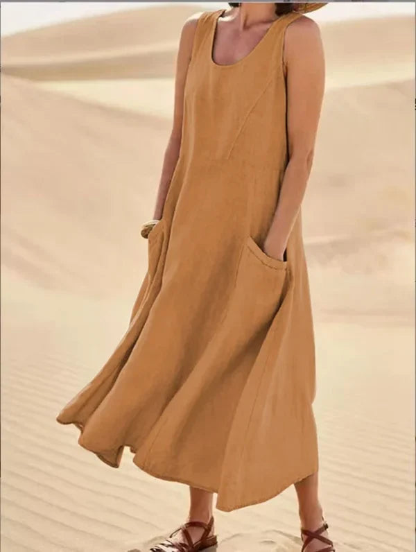 Natasha | Elegantes &amp; legeres Leinenkleid