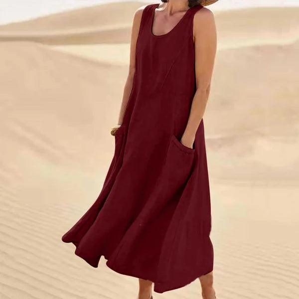 Natasha | Elegantes &amp; legeres Leinenkleid