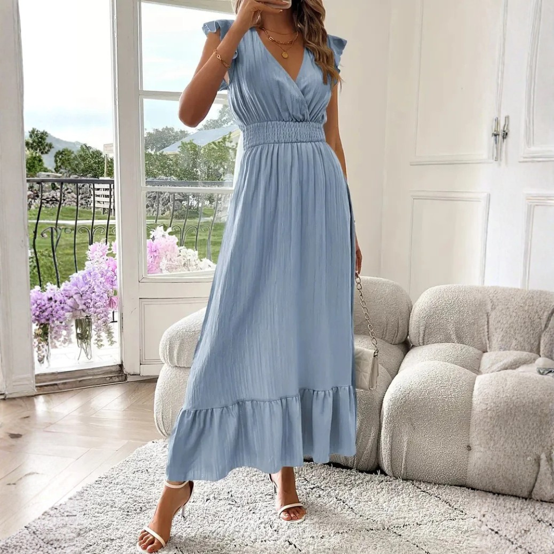 Aurora | Romantic Ruffle Maxi Dress