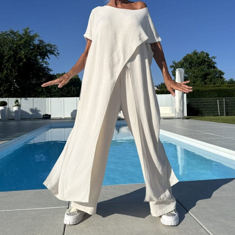 Aurelle | Asymmetric Flow Two-Piece Set