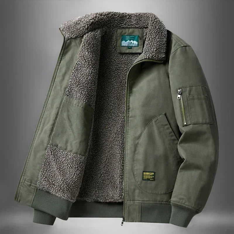 Ryder | Herren Pilotenjacke mit Sherpa-Futter