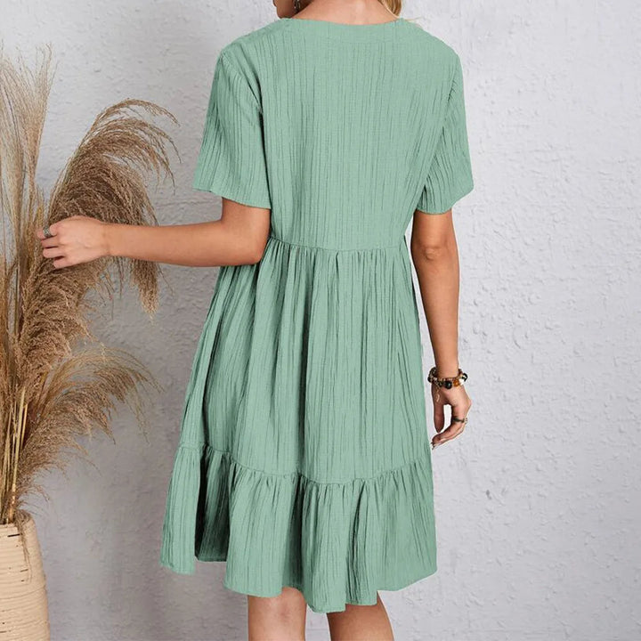 Luna | Luftiges plissiertes Boho-Sommerkleid