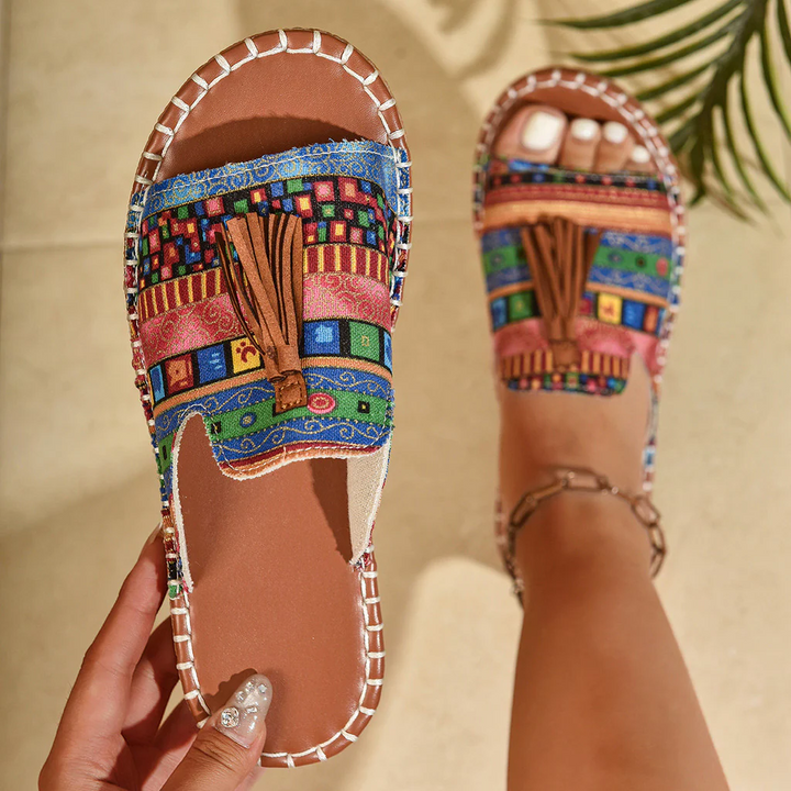 Zerina | Bohemian Tassel Sandals