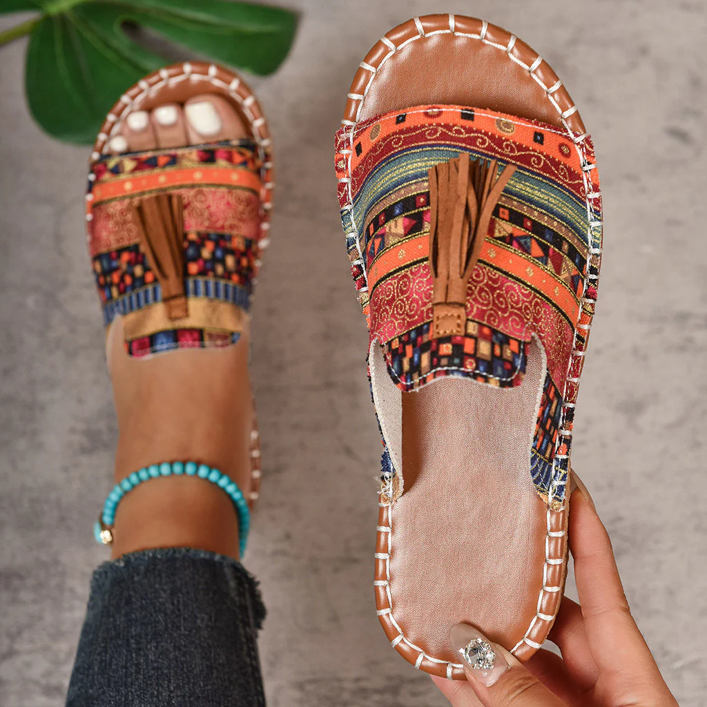 Zerina | Bohemian Tassel Sandals