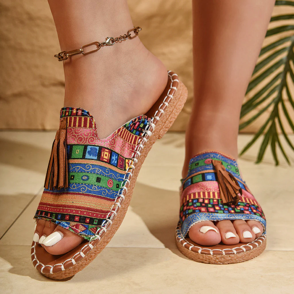 Zerina | Bohemian Tassel Sandals