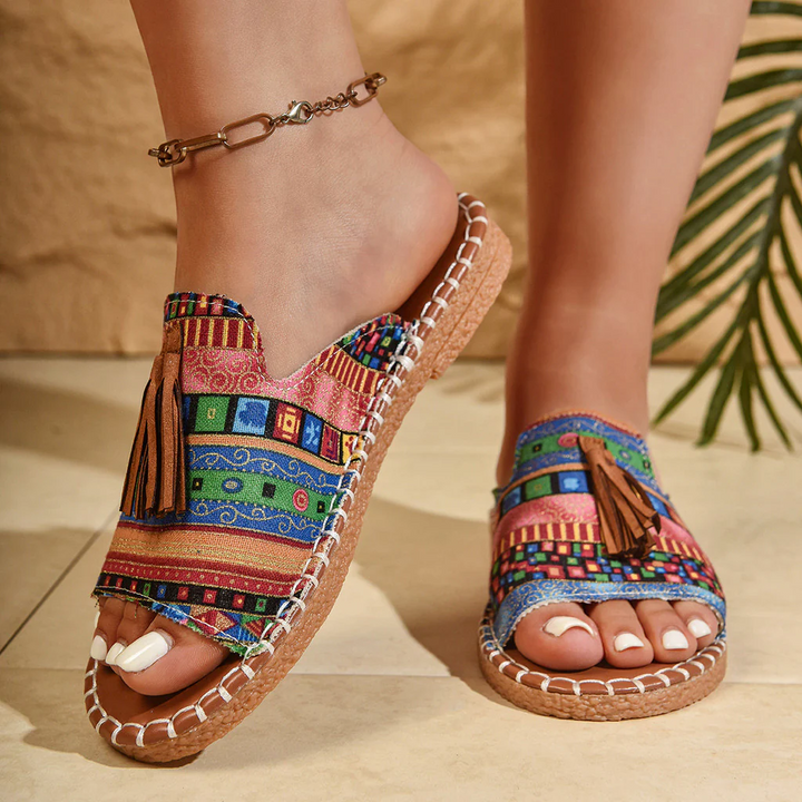 Zerina | Bohemian Tassel Sandals