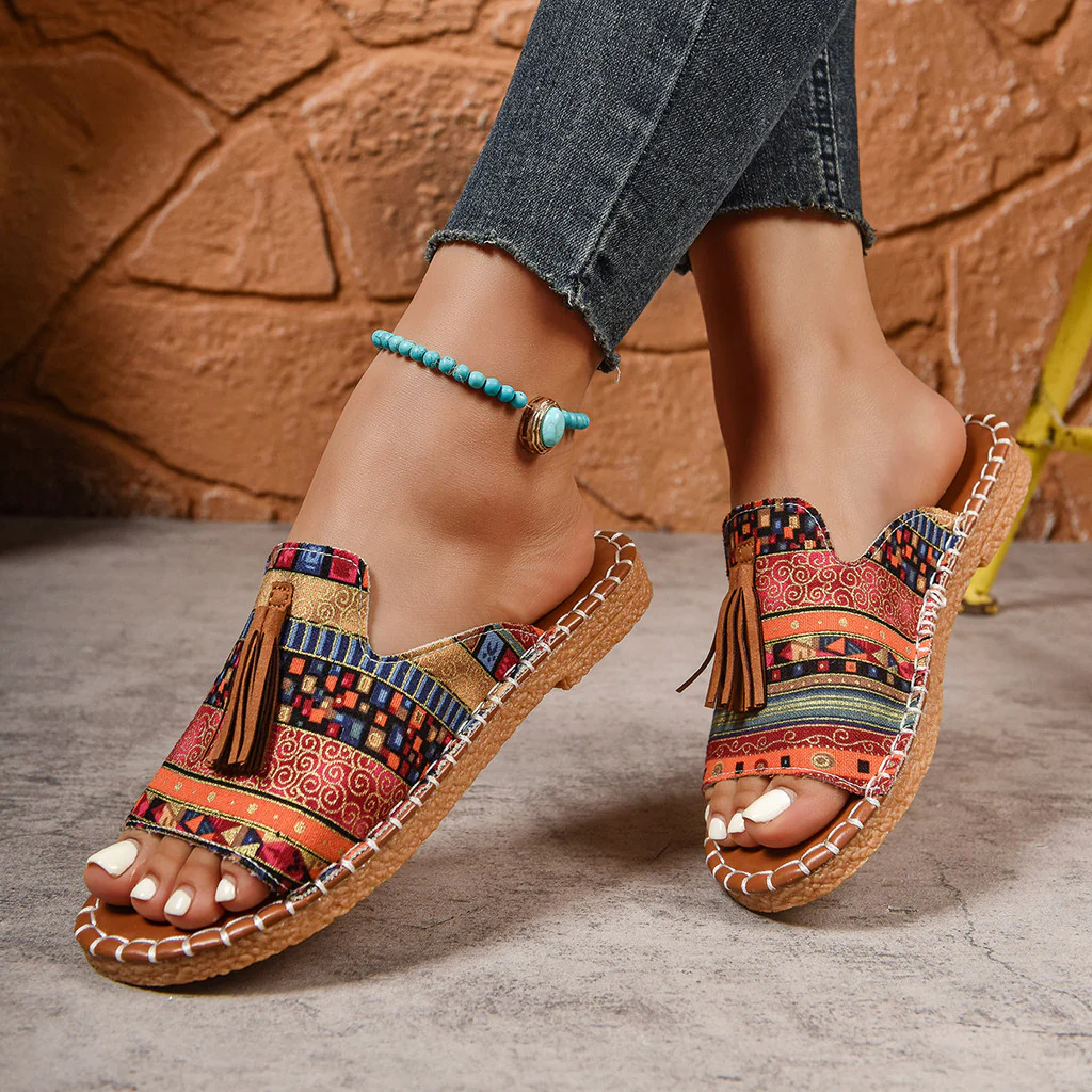 Zerina | Bohemian Tassel Sandals