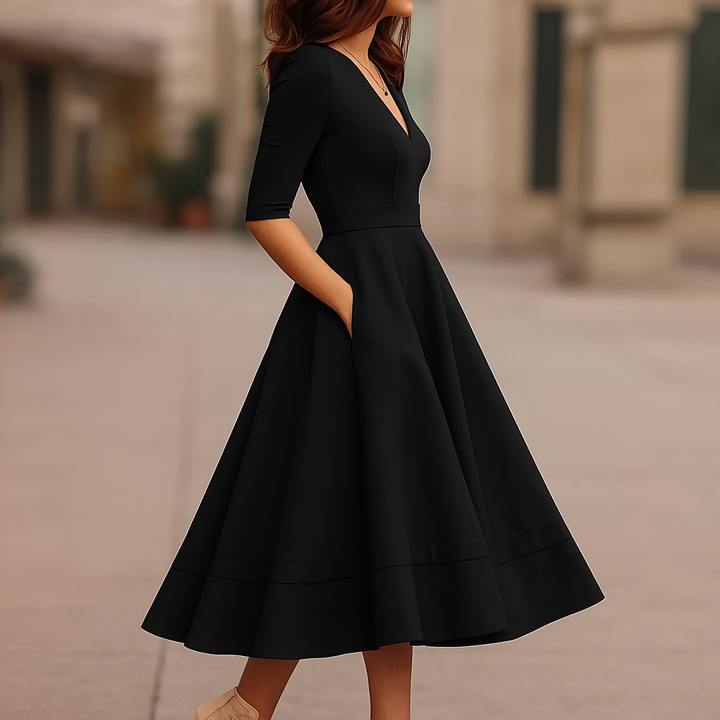Lani | Elegantes Midi-Kleid im Retro-Look