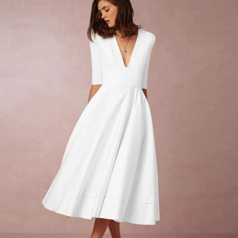 Lani | Elegantes Midi-Kleid im Retro-Look