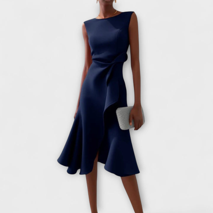 Vivienne | Elegant Asymmetric Midi Dress