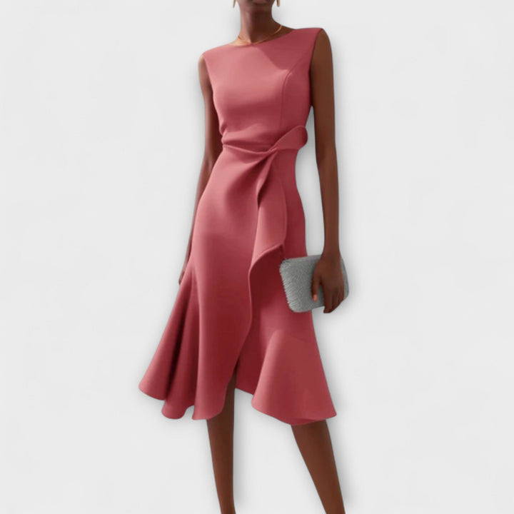 Vivienne | Elegant Asymmetric Midi Dress