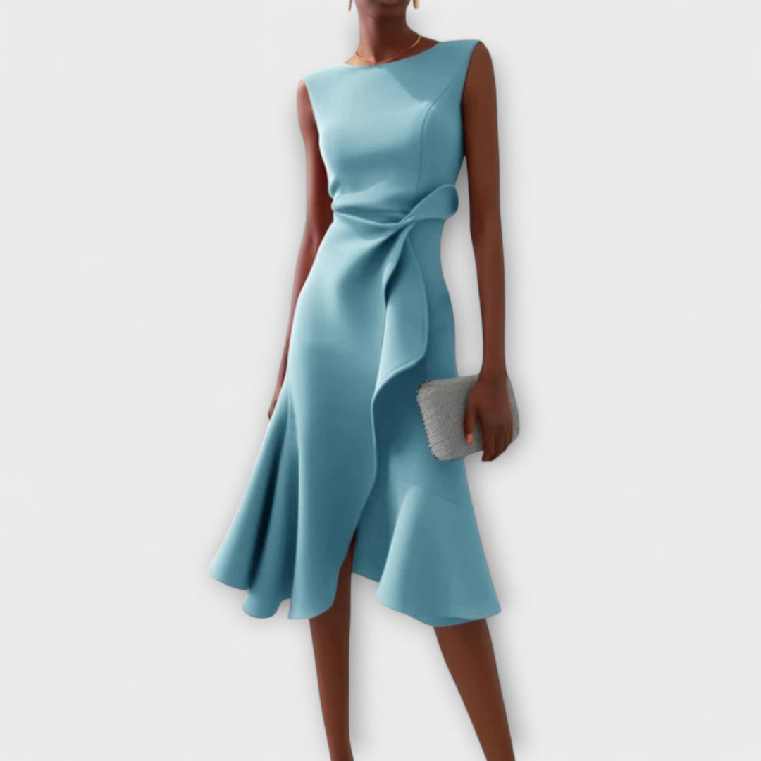 Vivienne | Elegant Asymmetric Midi Dress