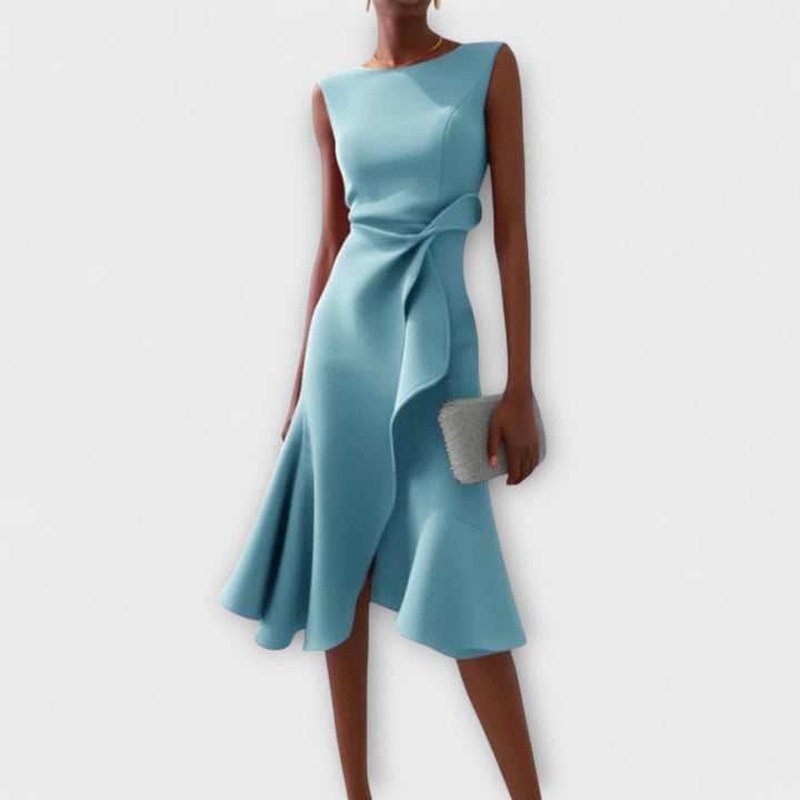 Vivienne | Elegant Asymmetric Midi Dress