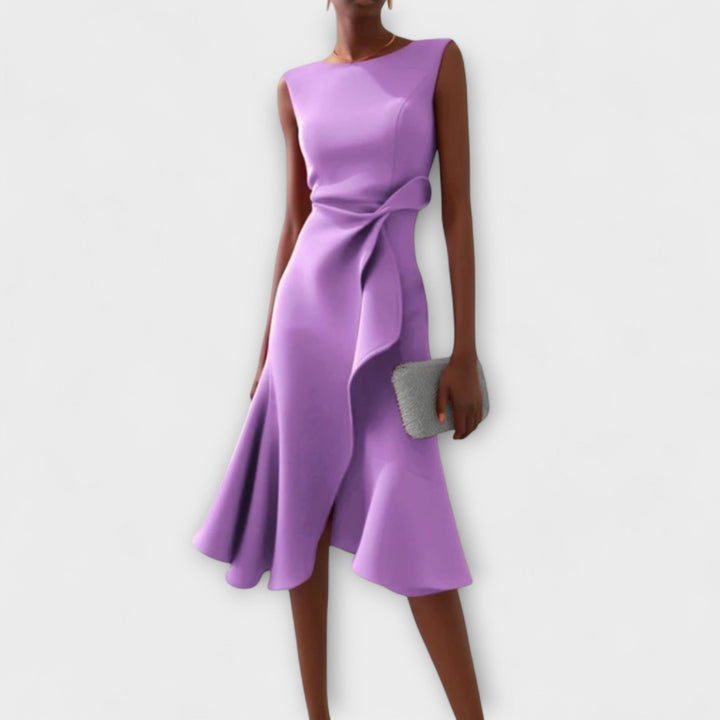 Vivienne | Elegant Asymmetric Midi Dress