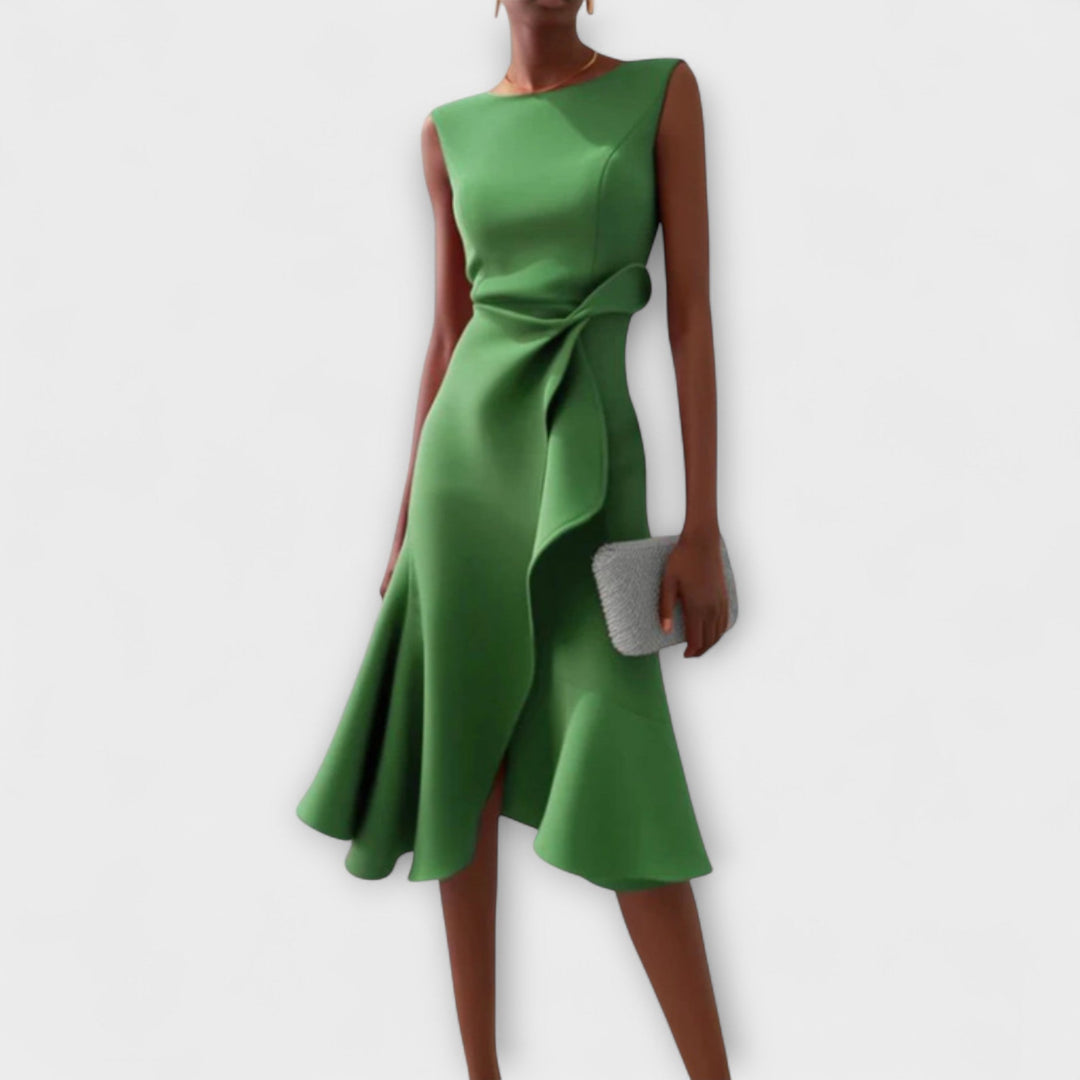 Vivienne | Elegant Asymmetric Midi Dress