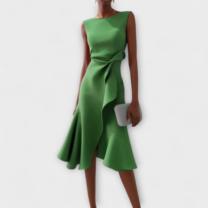 Vivienne | Elegant Asymmetric Midi Dress