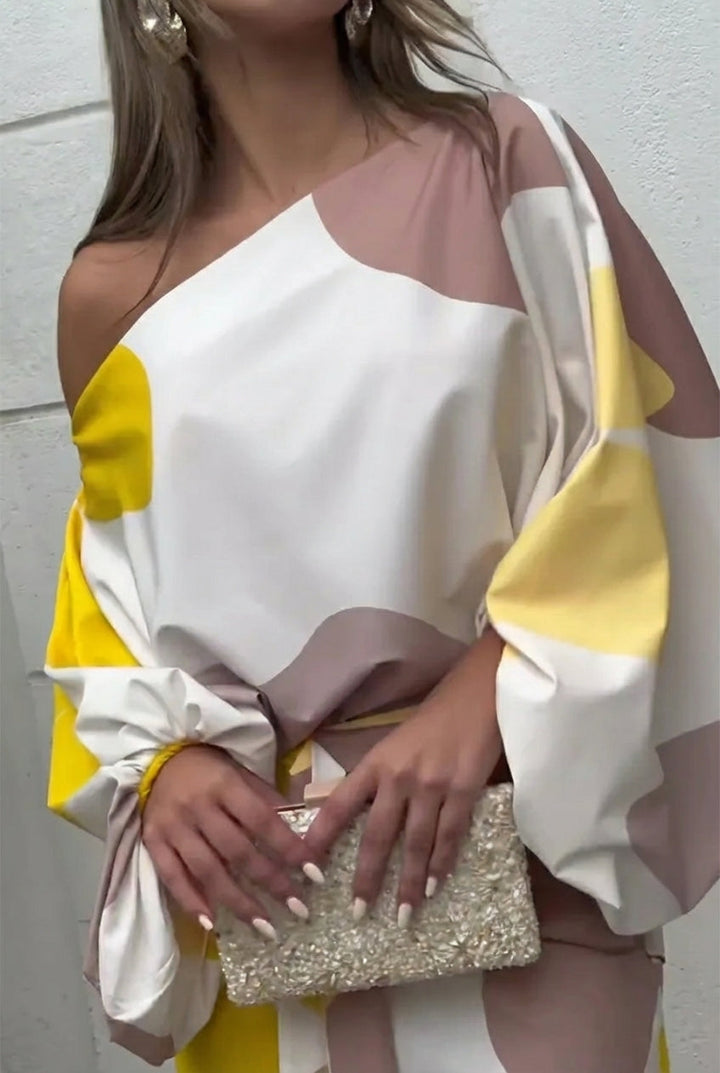 Valmira | One-Shoulder Fringe Elegance Women’s Set