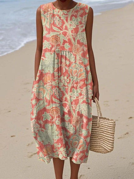 Selene | Lightweight Floral Midi Dress