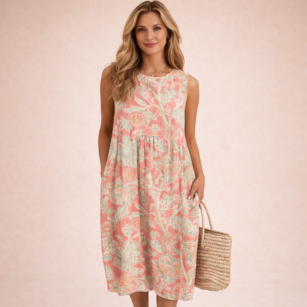 Selene | Lightweight Floral Midi Dress