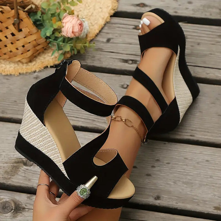 Amelia | Elegant Platform Wedge Sandals