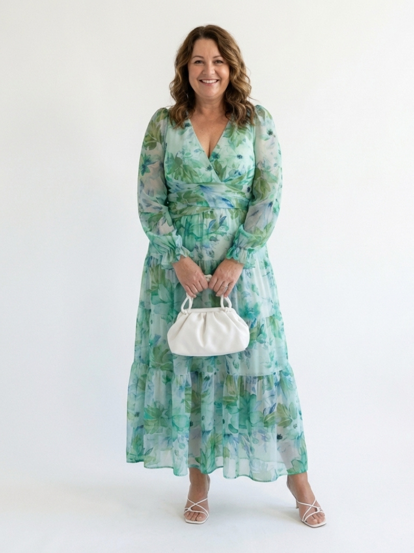 Sophia | Lebhaftes und elegantes geblümtes Maxikleid