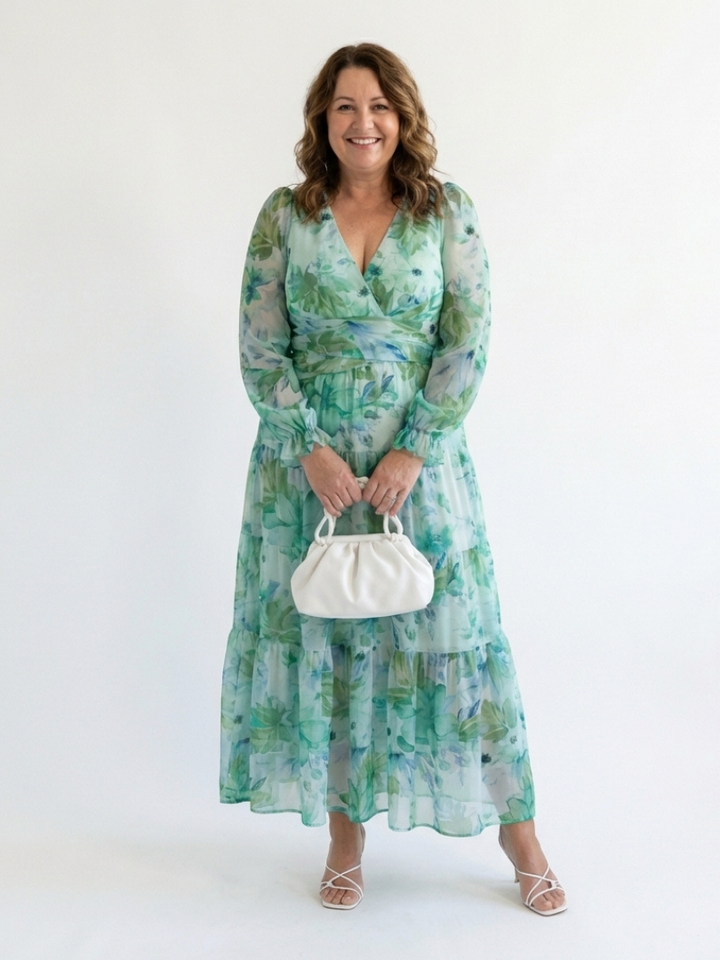 Sophia | Lebhaftes und elegantes geblümtes Maxikleid