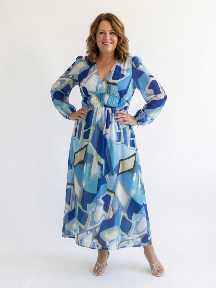Sophia | Lebhaftes und elegantes geblümtes Maxikleid