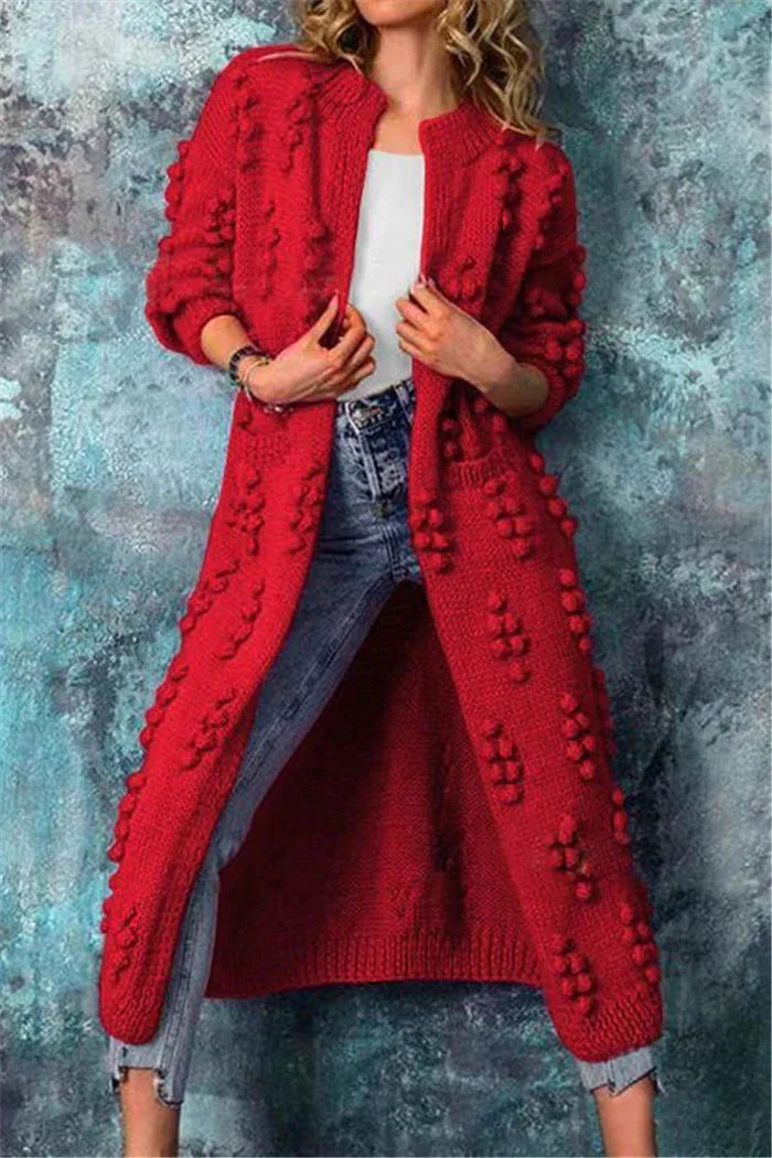 Selora | Damen Strickcardigan in Longline-Passform
