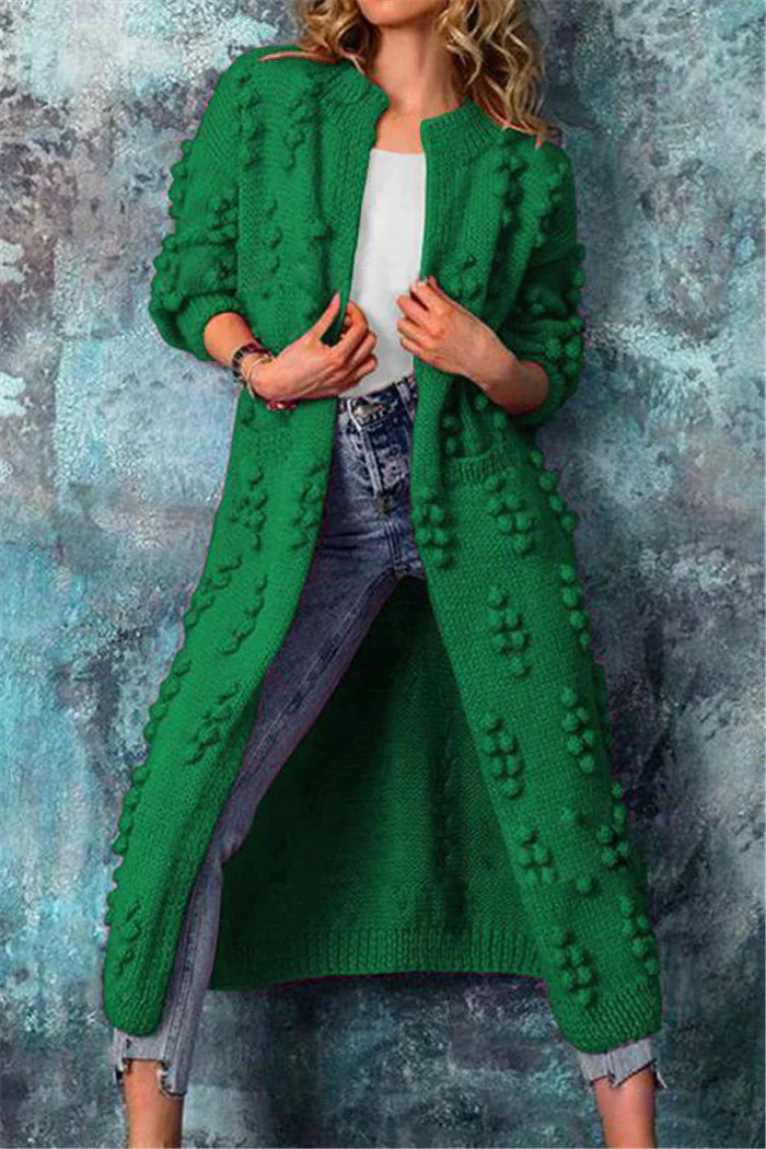 Selora | Damen Strickcardigan in Longline-Passform