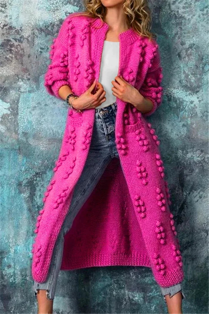 Selora | Damen Strickcardigan in Longline-Passform