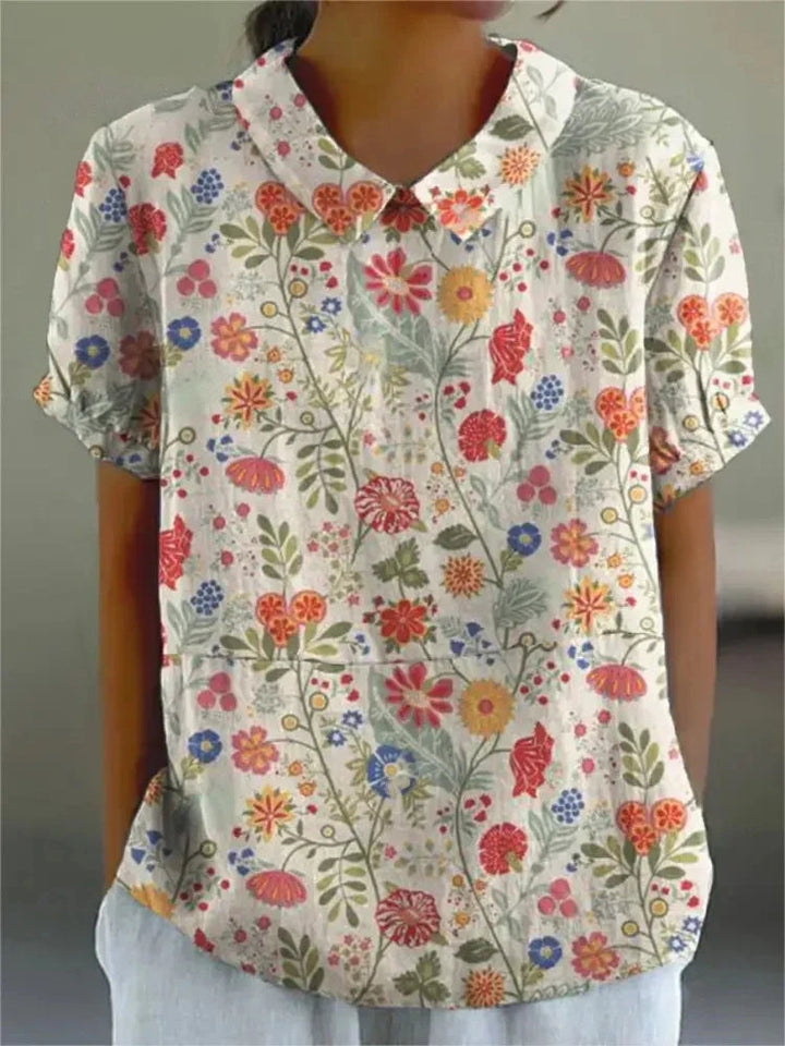 Florielle | Vintage Floral Women’s Casual Blouse