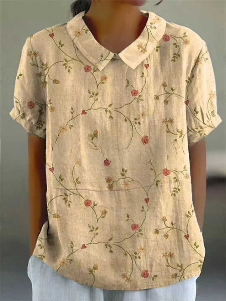 Florielle | Vintage Floral Women’s Casual Blouse